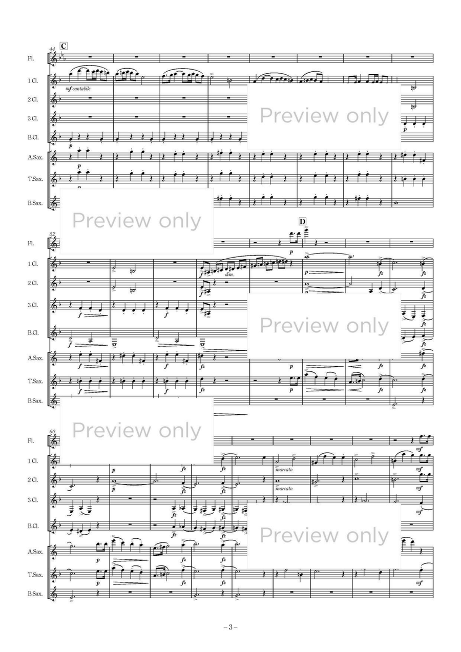 String Quartet No. 2 Mvt. 1 - Woodwind Octet Chamber Music scores gallery preview page 4