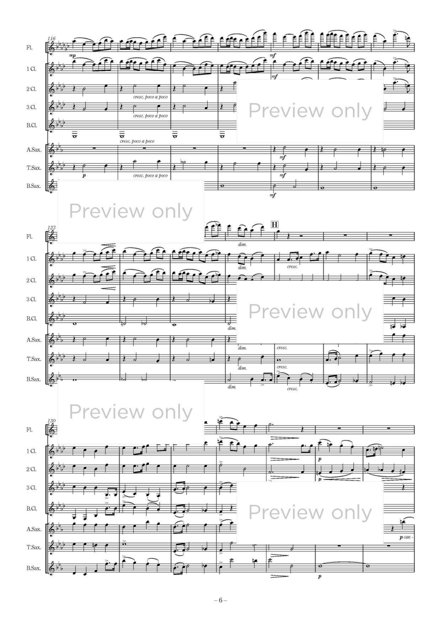 String Quartet No. 2 Mvt. 1 - Woodwind Octet Chamber Music scores gallery preview page 7