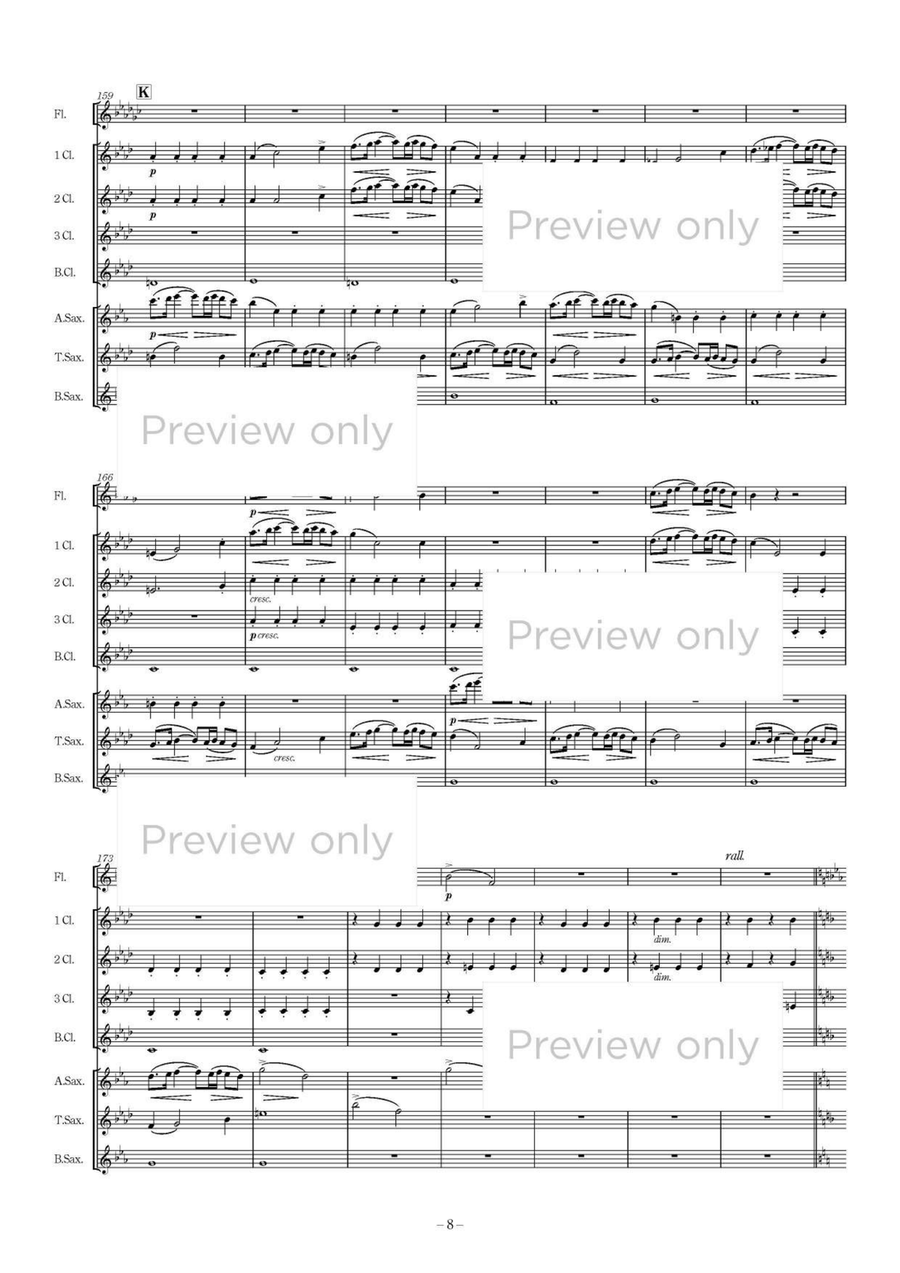 String Quartet No. 2 Mvt. 1 - Woodwind Octet Chamber Music scores gallery preview page 9