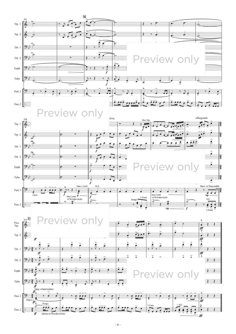Follow Me - Brass & Percussion Octet Chamber Music scores gallery preview page 7
