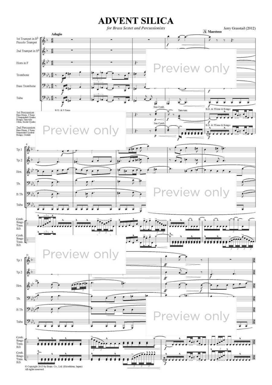 Advent Silica - Brass & Percussion Octet Chamber Music scores gallery preview page 2
