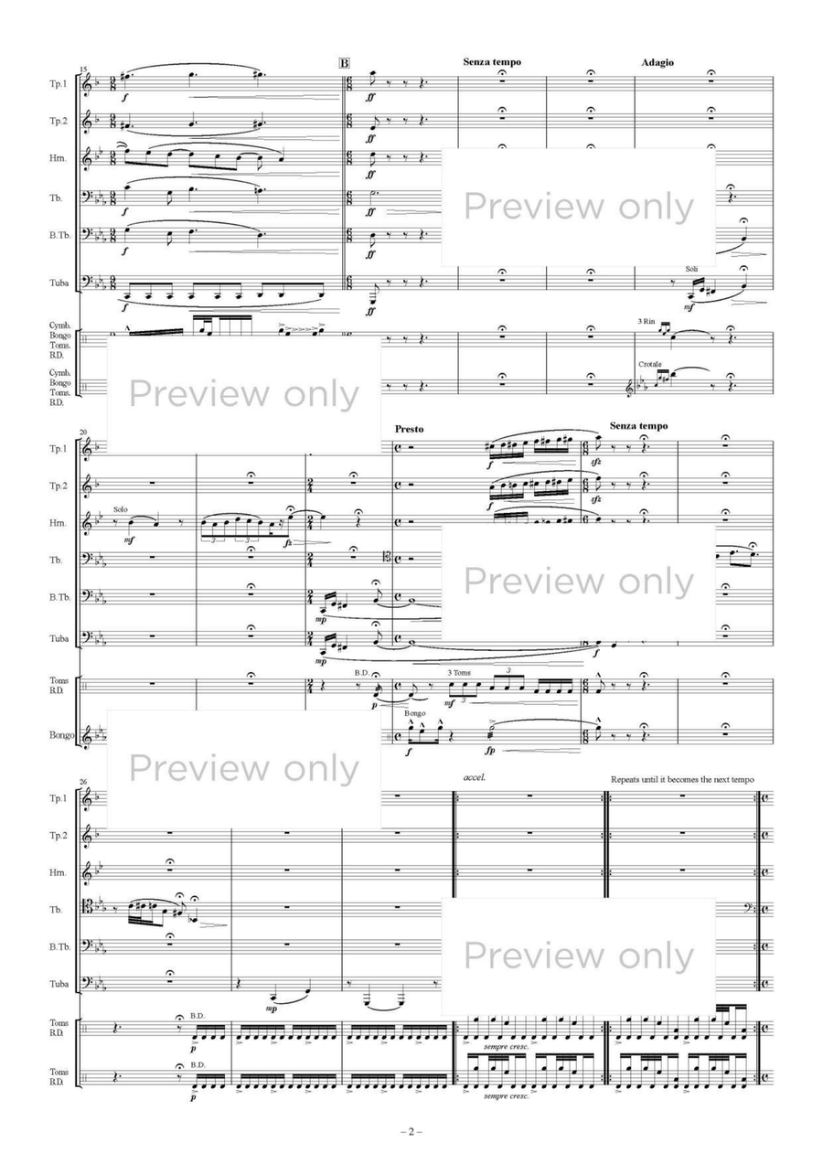 Advent Silica - Brass & Percussion Octet Chamber Music scores gallery preview page 3