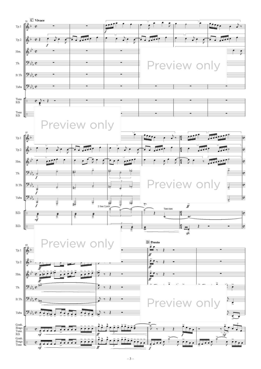 Advent Silica - Brass & Percussion Octet Chamber Music scores gallery preview page 4