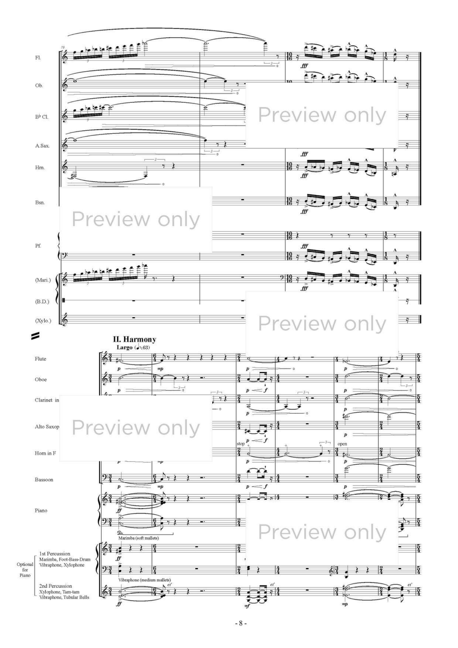 Scenes of Spectrum - Woodwind & Piano Septet Chamber Music scores gallery preview page 9