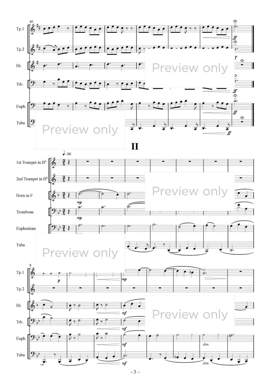 Three Inventions for Brass Sextet Chamber Music scores gallery preview page 4
