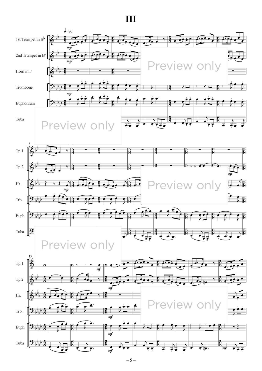 Three Inventions for Brass Sextet Chamber Music scores gallery preview page 6