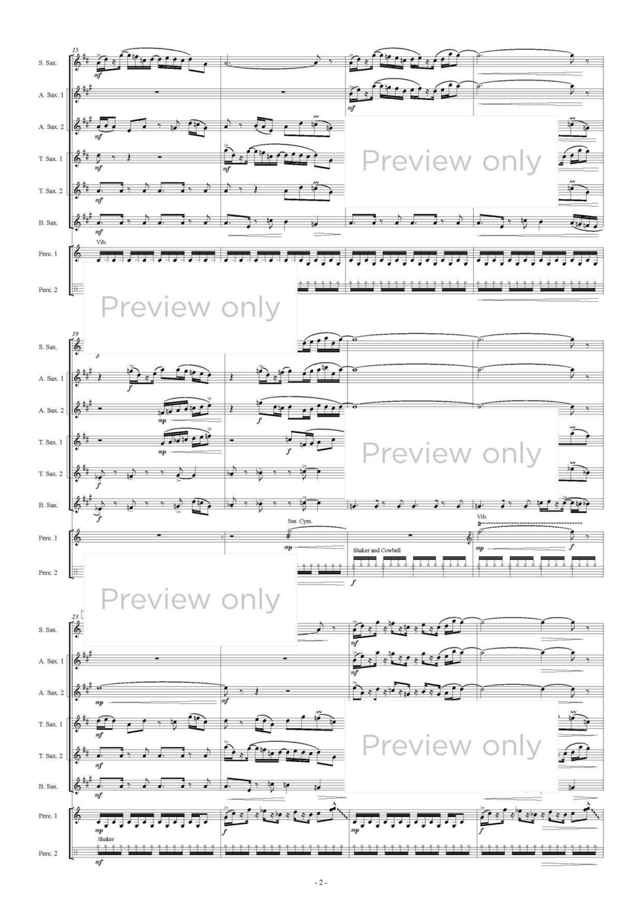 Gryphon's Prayer - Saxophone & Percussion Octet Chamber Music scores gallery preview page 3