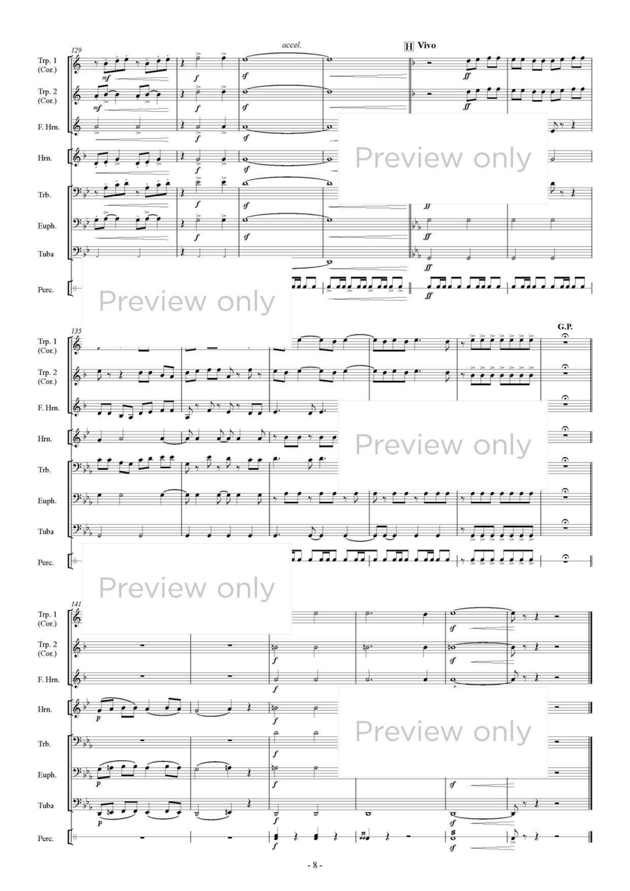 Zui-Zui-Zukkorobasi - Brass & Percussion Octet Chamber Music scores gallery preview page 9