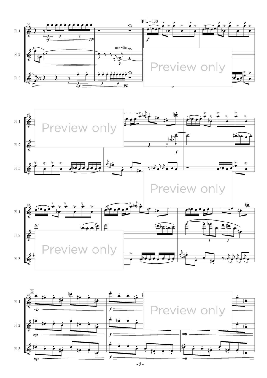 Resonant Triad - Flute Trio Flute Trio scores gallery preview page 6