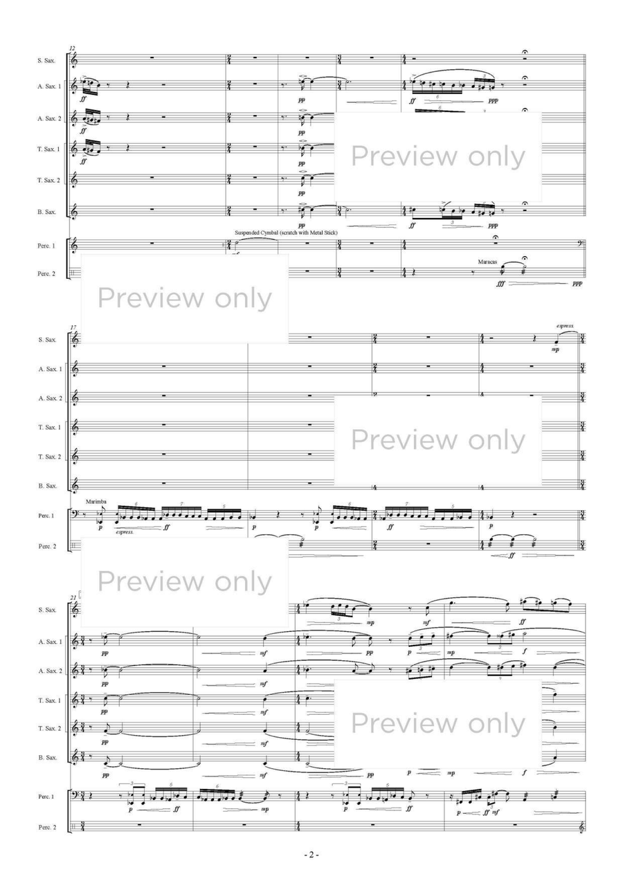 The Stateless People - Saxophone & Percussion Octet Chamber Music scores gallery preview page 3