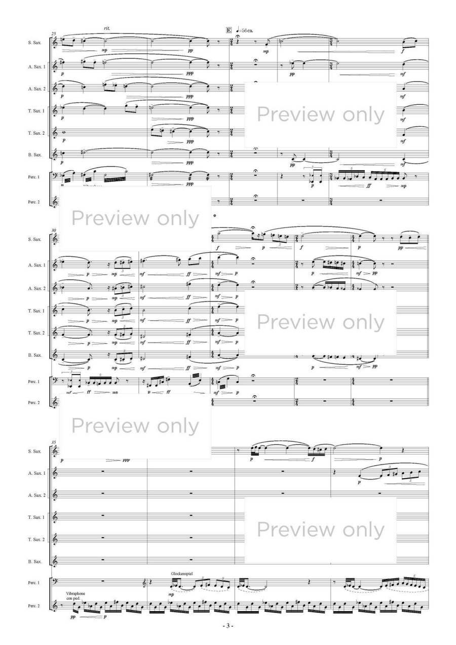 The Stateless People - Saxophone & Percussion Octet Chamber Music scores gallery preview page 4