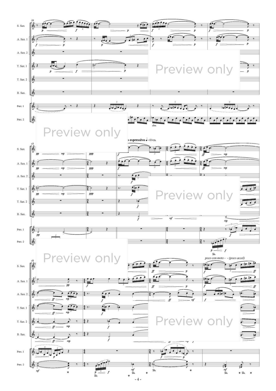 The Stateless People - Saxophone & Percussion Octet Chamber Music scores gallery preview page 5