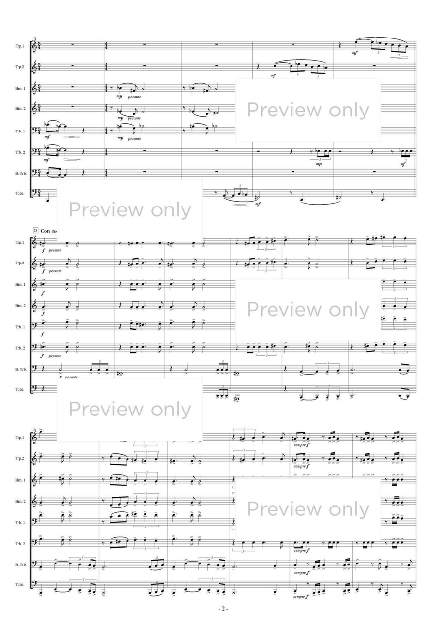 Interrupted Rest - Brass Octet Horn scores gallery preview page 3