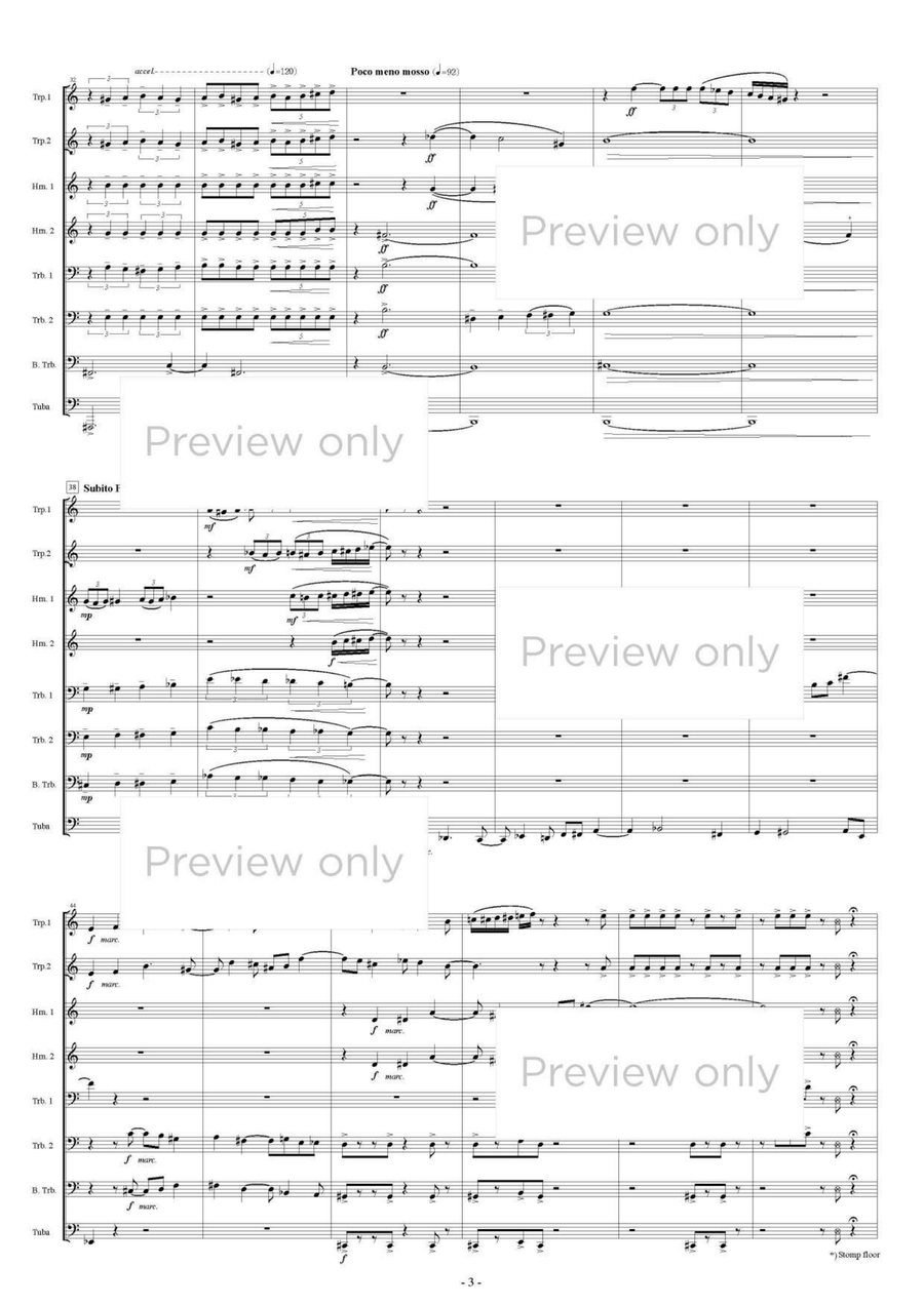 Interrupted Rest - Brass Octet Horn scores gallery preview page 4