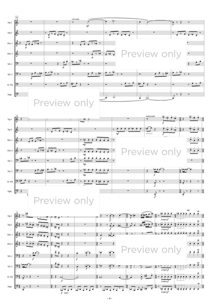 Interrupted Rest - Brass Octet Horn scores gallery preview page 5