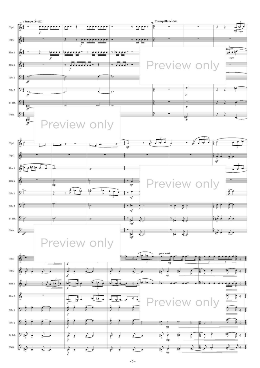 Interrupted Rest - Brass Octet Horn scores gallery preview page 6