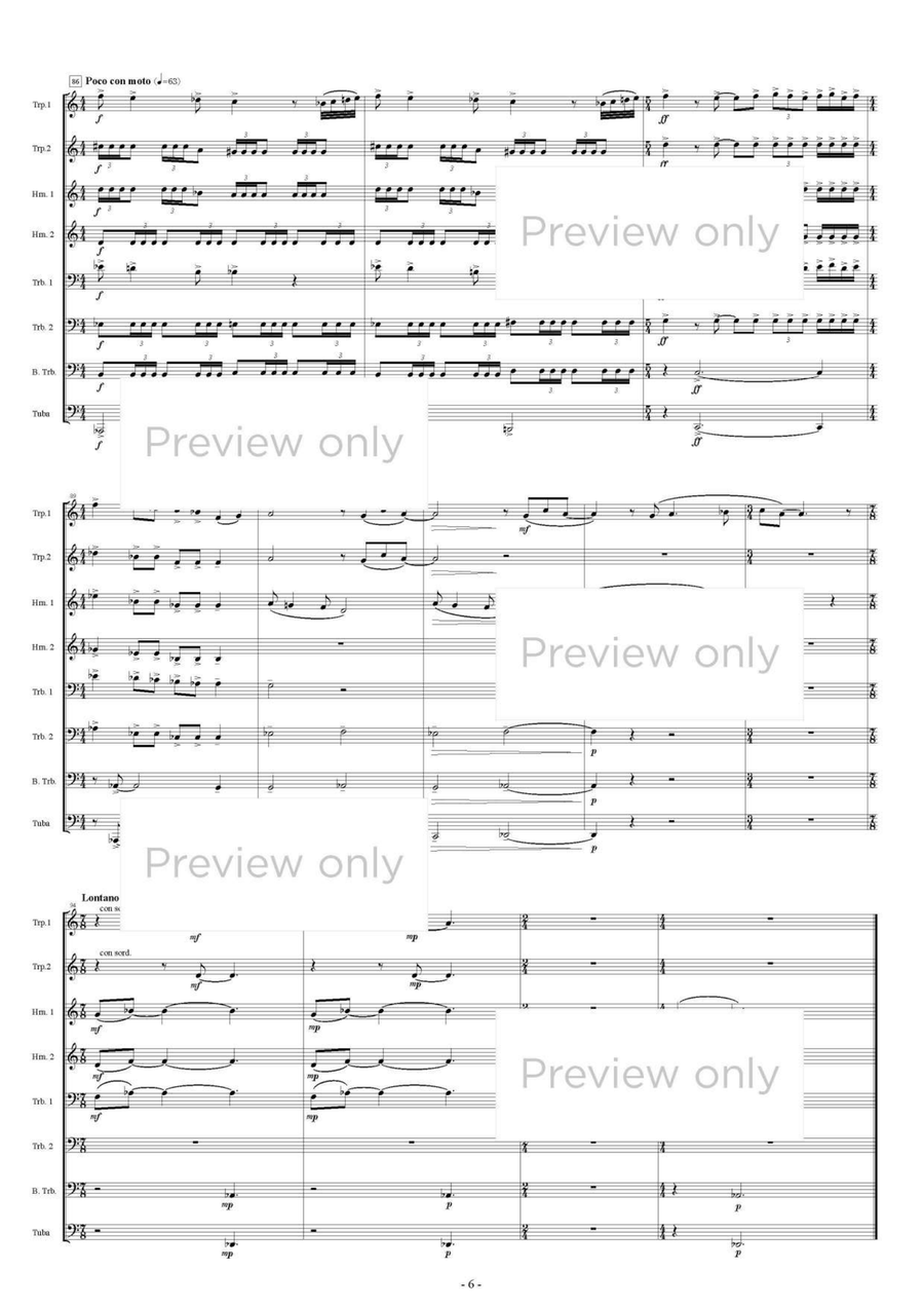 Interrupted Rest - Brass Octet Horn scores gallery preview page 7