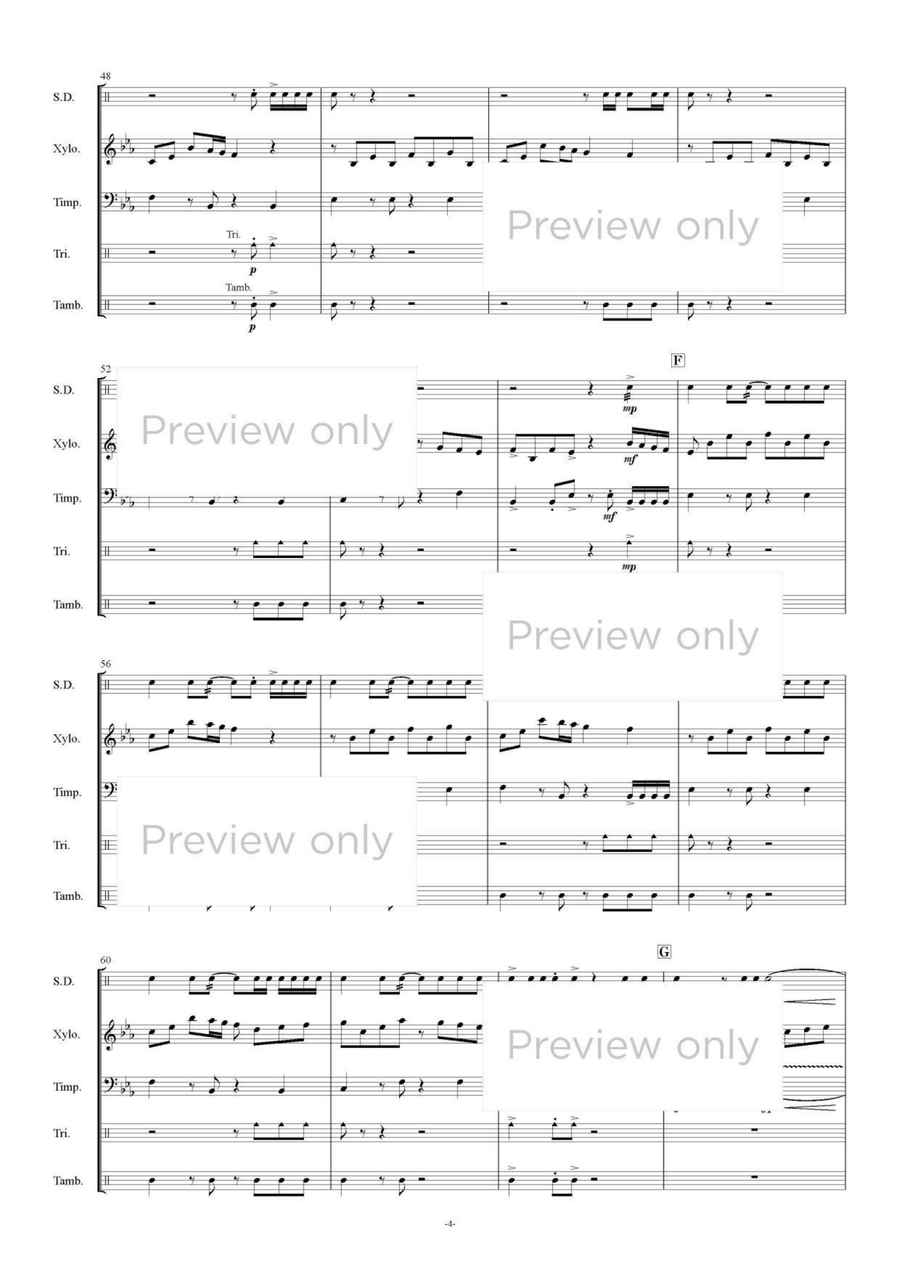 Forest Echoes - Percussion Trio/Quartet/Quintet Snare Drum scores gallery preview page 5