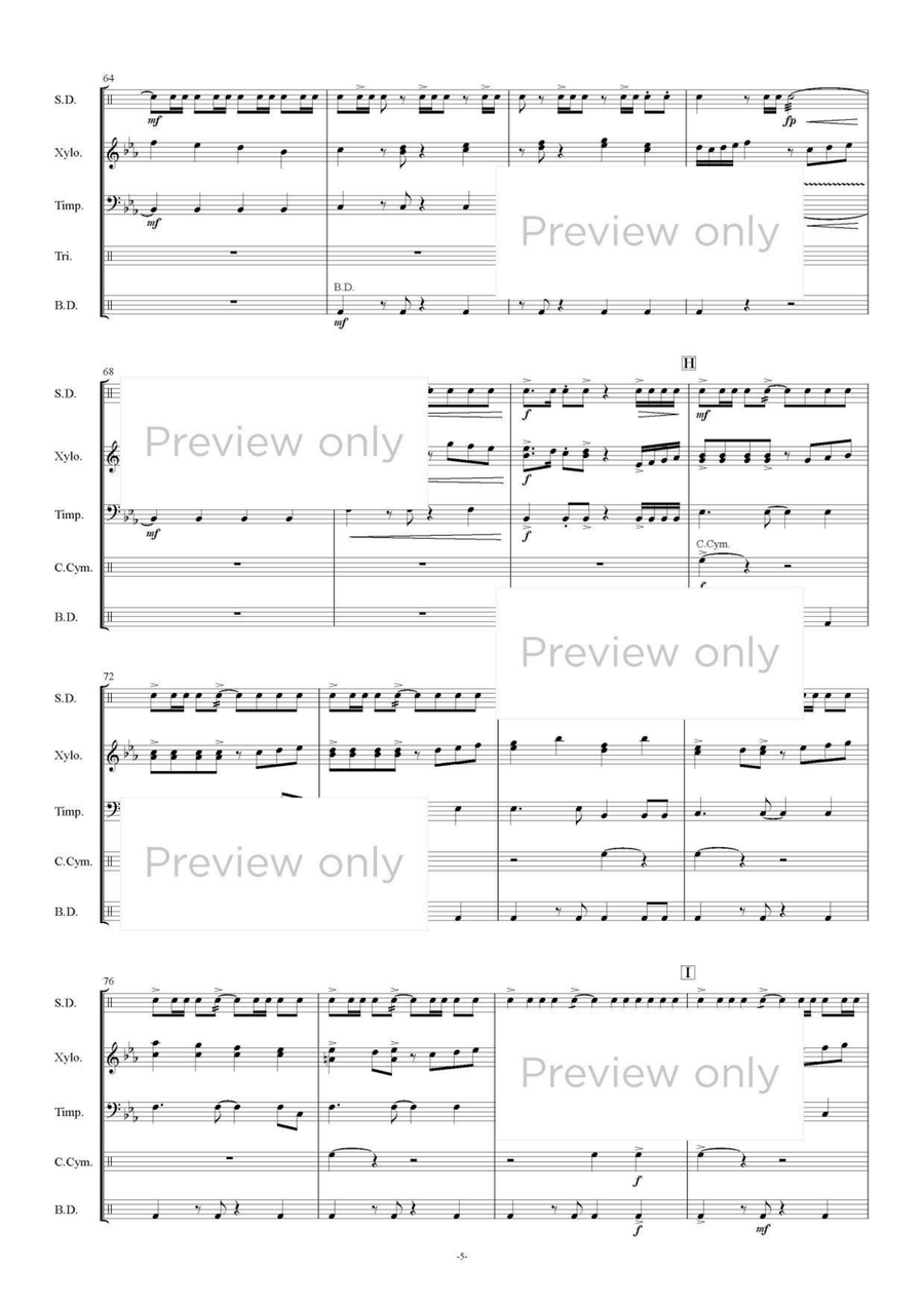 Forest Echoes - Percussion Trio/Quartet/Quintet Snare Drum scores gallery preview page 6