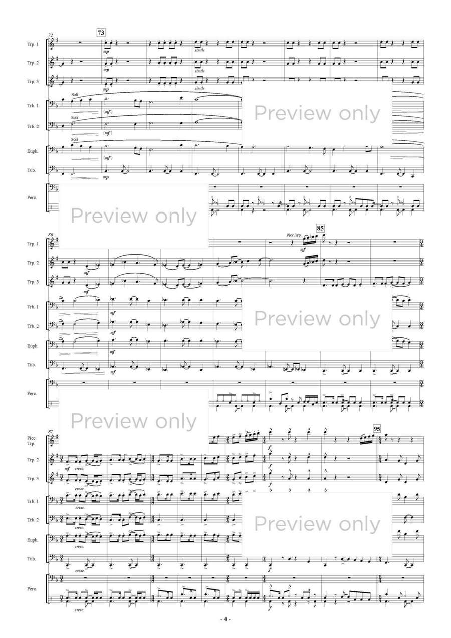 Into the Sky - Brass & Percussion Octet Chamber Music scores gallery preview page 5