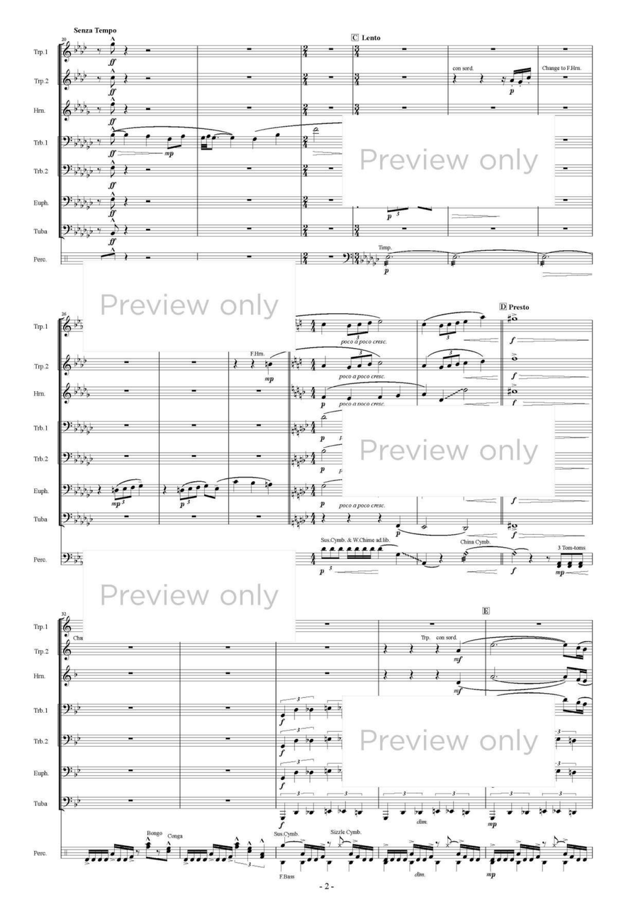 The Hill of Inbeisu - Brass & Percussion Octet Chamber Music scores gallery preview page 3