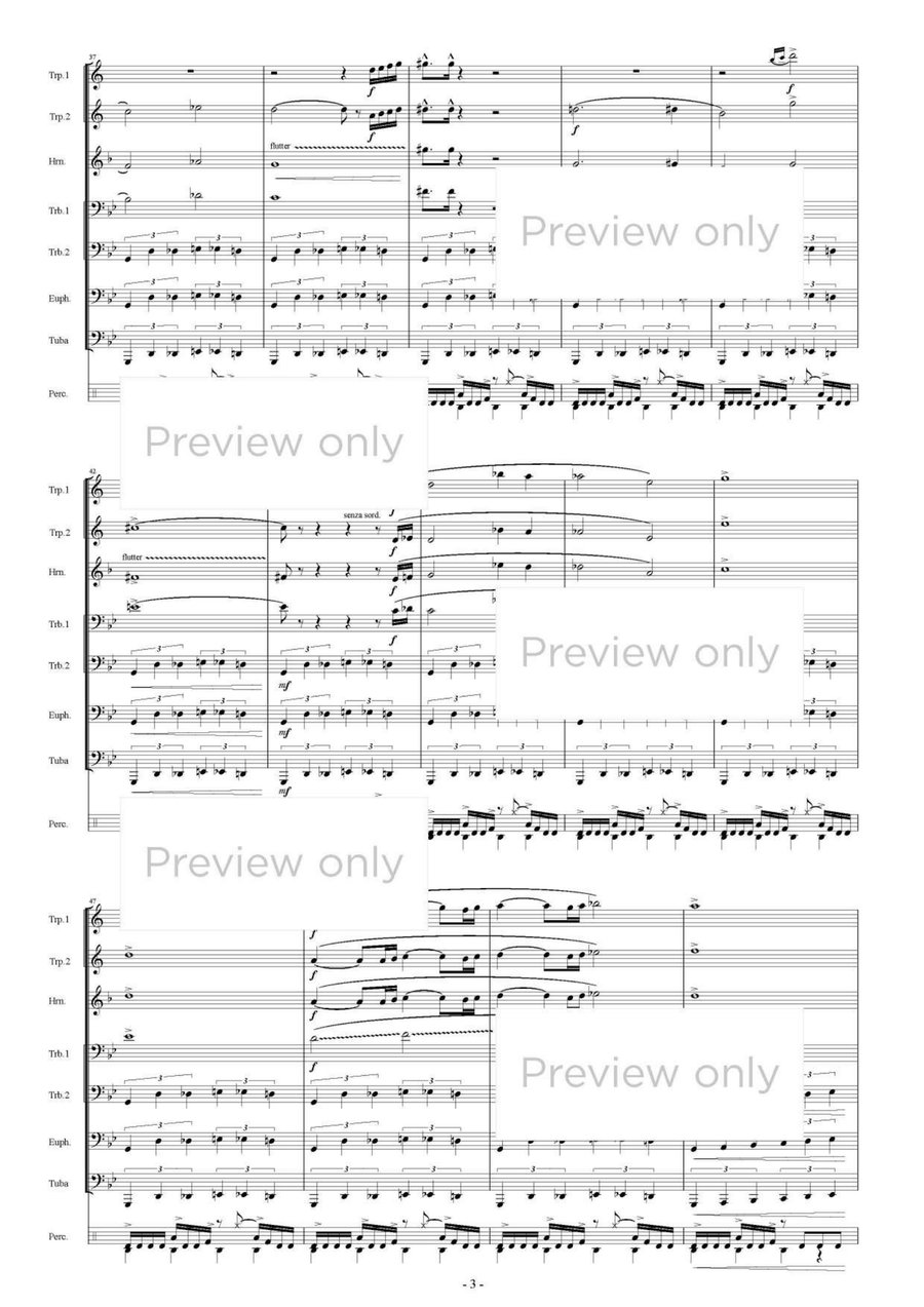The Hill of Inbeisu - Brass & Percussion Octet Chamber Music scores gallery preview page 4