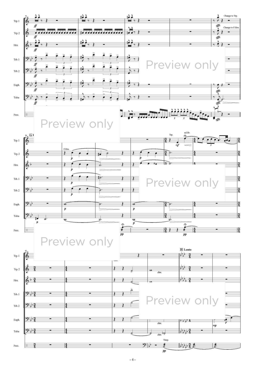The Hill of Inbeisu - Brass & Percussion Octet Chamber Music scores gallery preview page 5