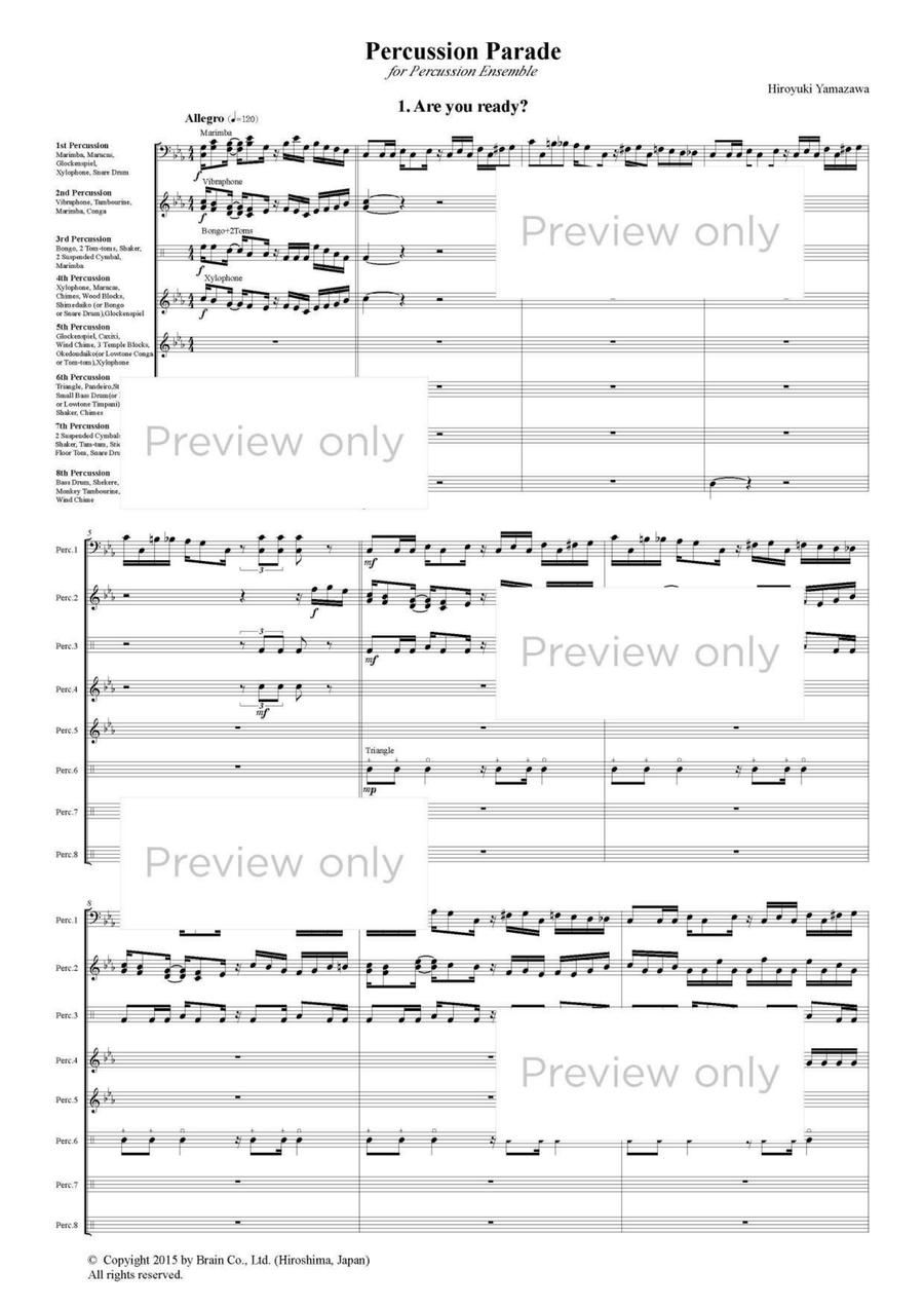 Percussion Parade for Trio (Percussion Trio) Chamber Music scores gallery preview page 2