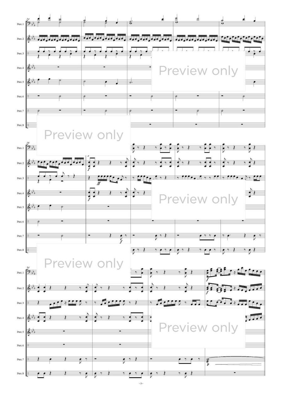 Percussion Parade for Trio (Percussion Trio) Chamber Music scores gallery preview page 4