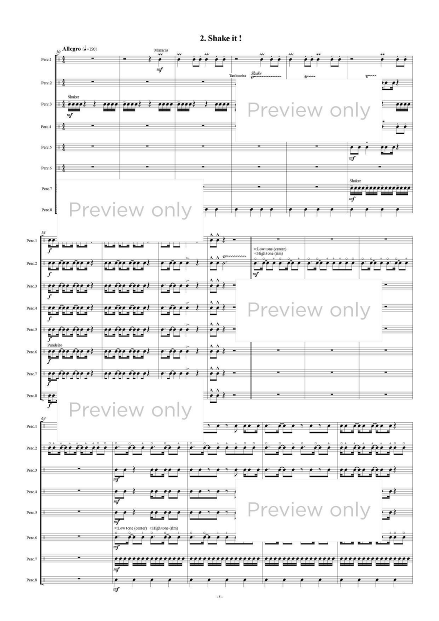 Percussion Parade for Trio (Percussion Trio) Chamber Music scores gallery preview page 6