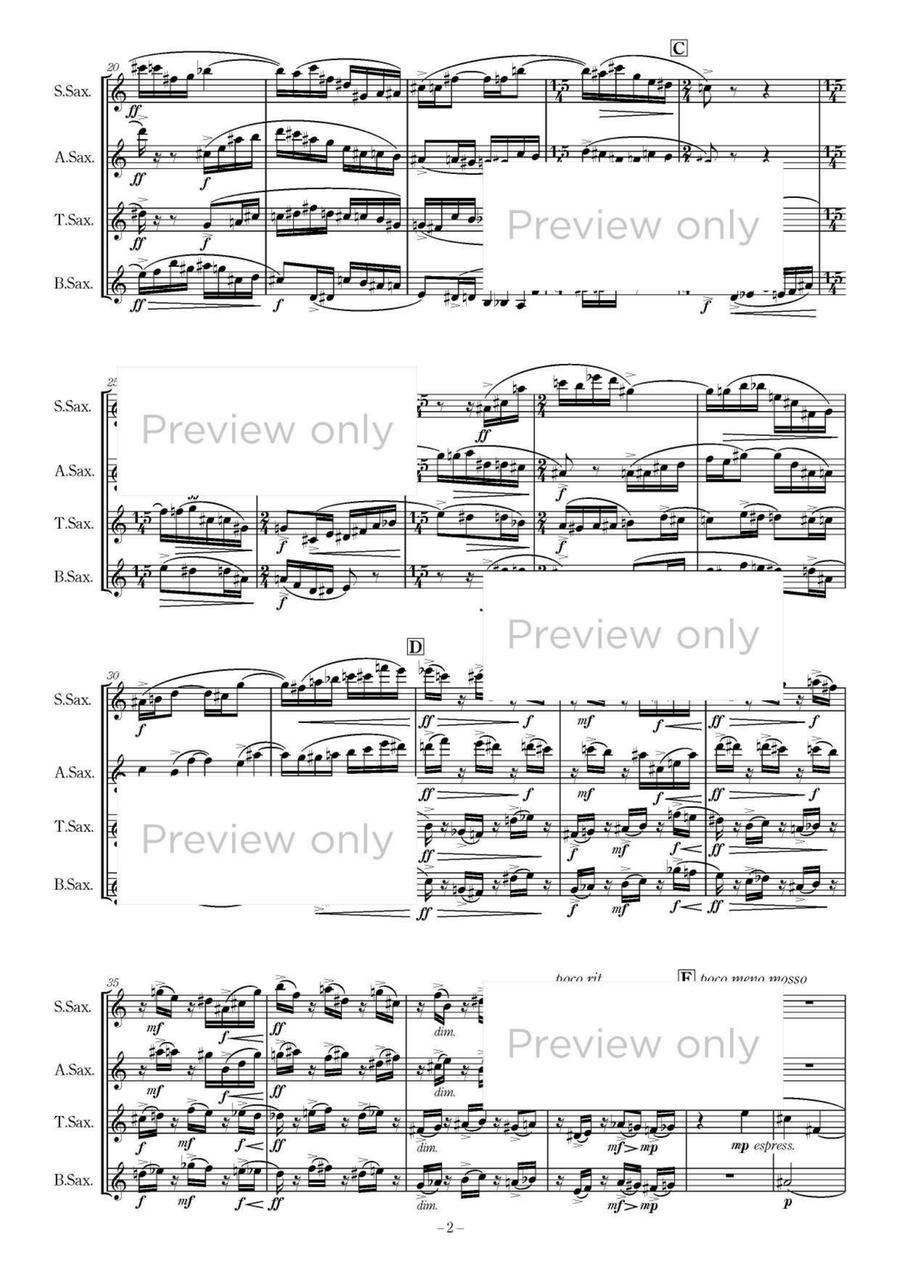 Triptych - Saxophone Quartet Saxophone Quartet scores gallery preview page 3