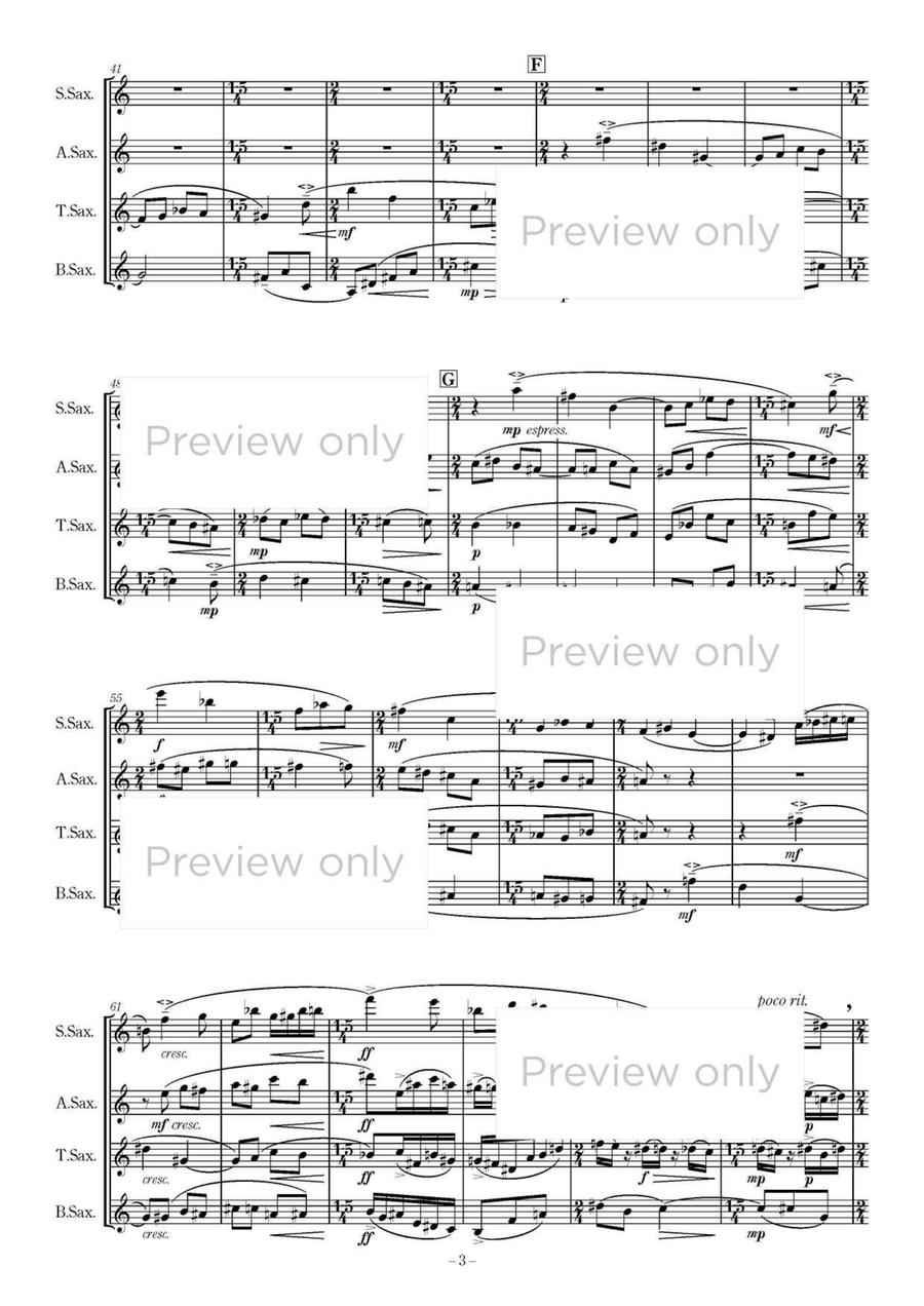 Triptych - Saxophone Quartet Saxophone Quartet scores gallery preview page 4