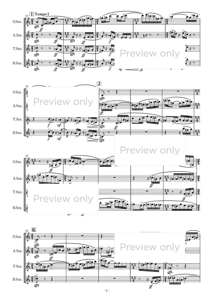 Triptych - Saxophone Quartet Saxophone Quartet scores gallery preview page 5