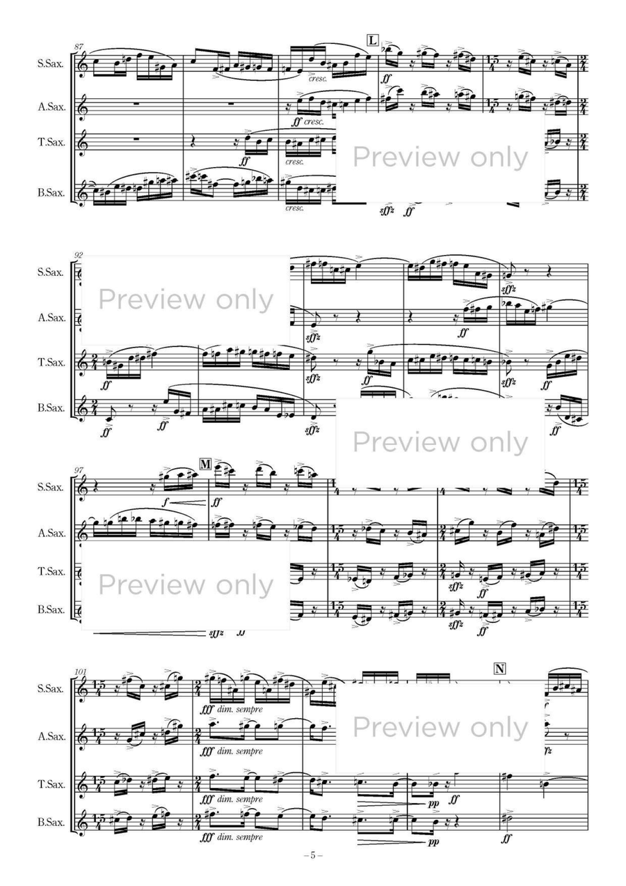 Triptych - Saxophone Quartet Saxophone Quartet scores gallery preview page 6