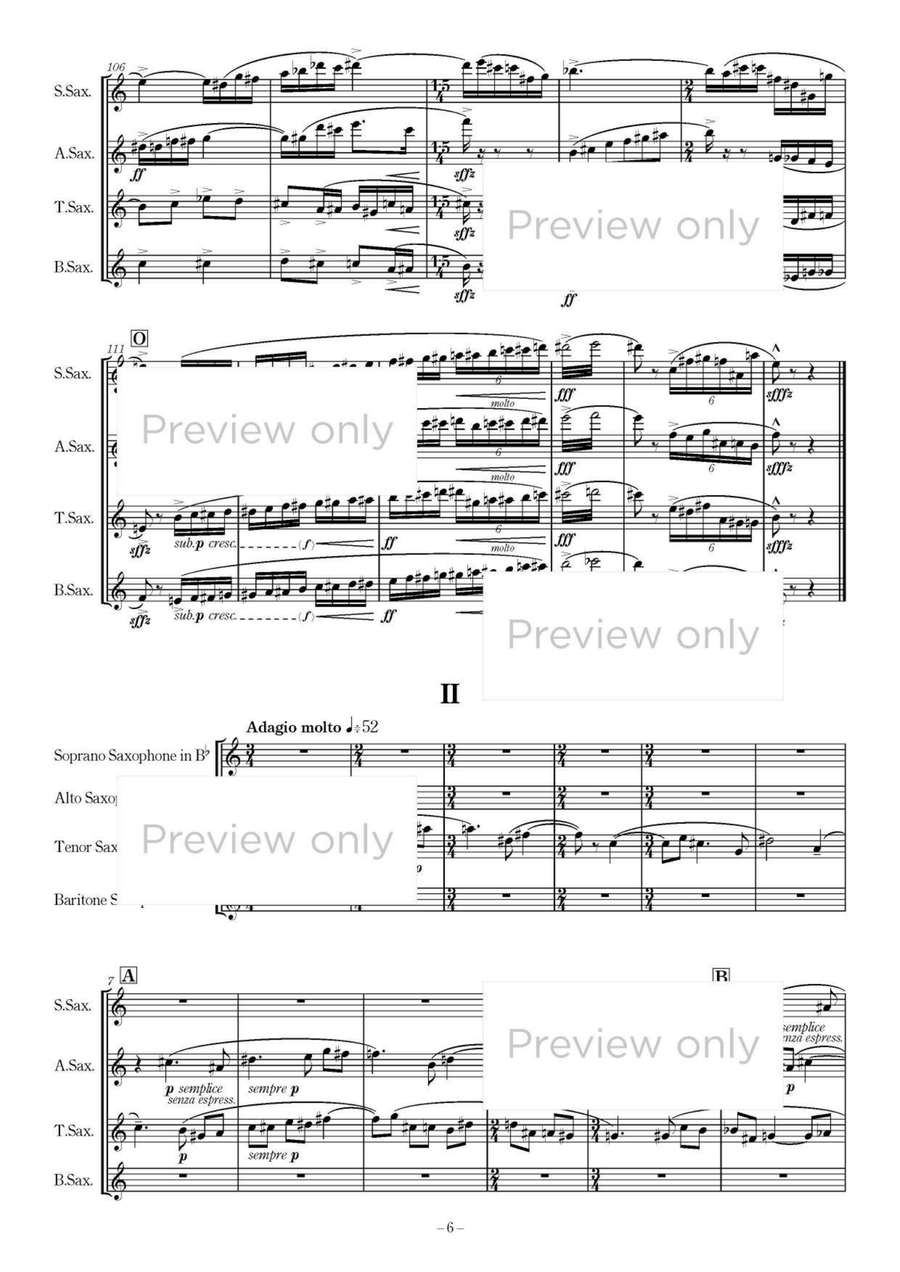 Triptych - Saxophone Quartet Saxophone Quartet scores gallery preview page 7
