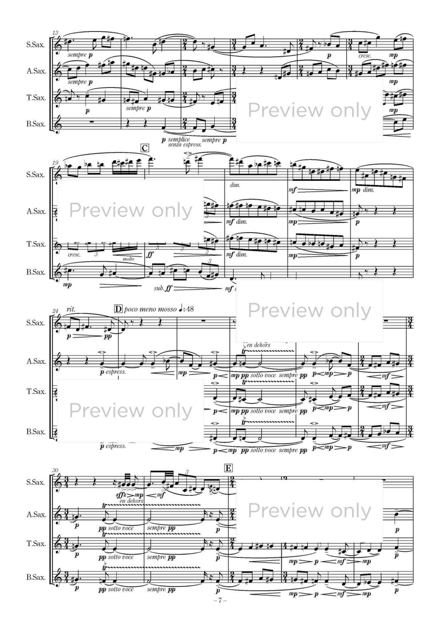 Triptych - Saxophone Quartet Saxophone Quartet scores gallery preview page 8