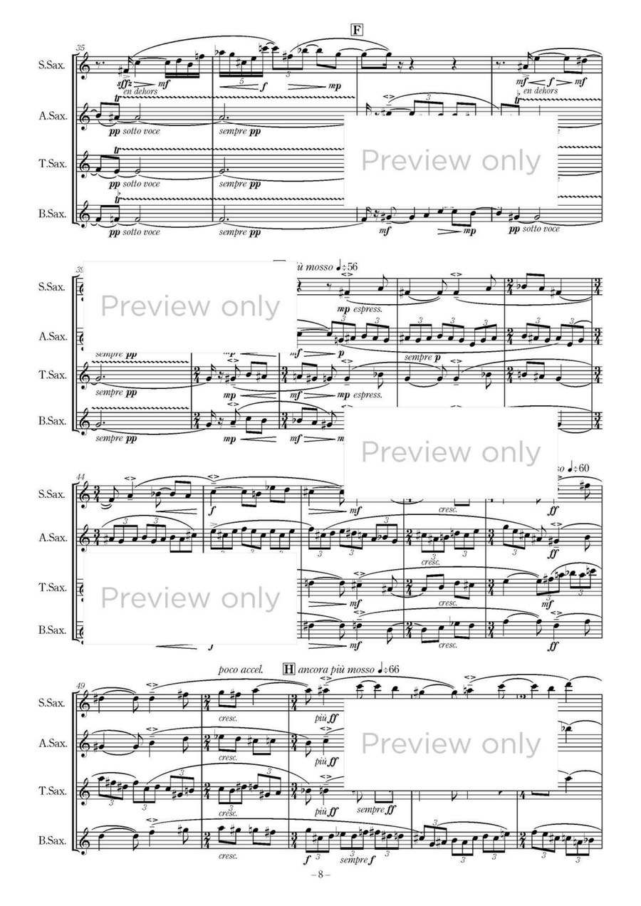 Triptych - Saxophone Quartet Saxophone Quartet scores gallery preview page 9