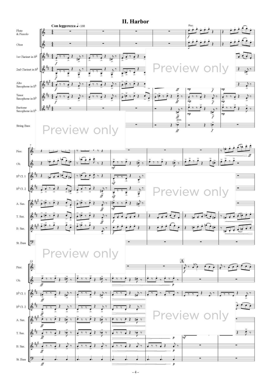Glover's Hill - Woodwind & String Bass Octet Chamber Music scores gallery preview page 5
