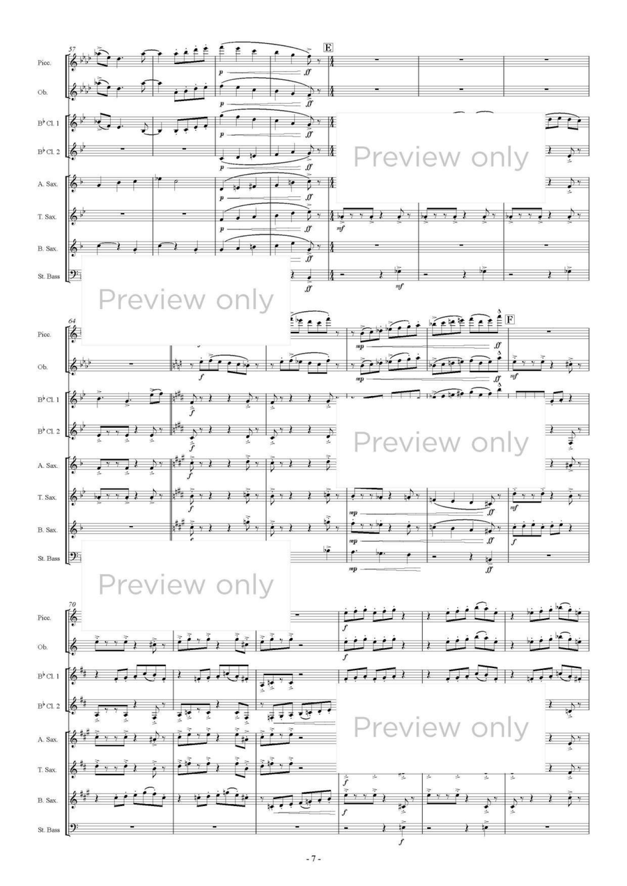 Glover's Hill - Woodwind & String Bass Octet Chamber Music scores gallery preview page 8