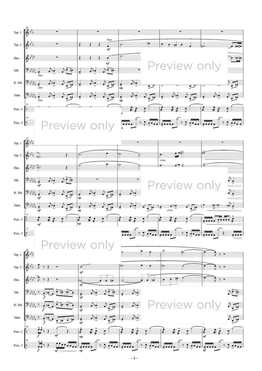Danza Zelkova - Brass & Percussion Octet Chamber Music scores gallery preview page 5