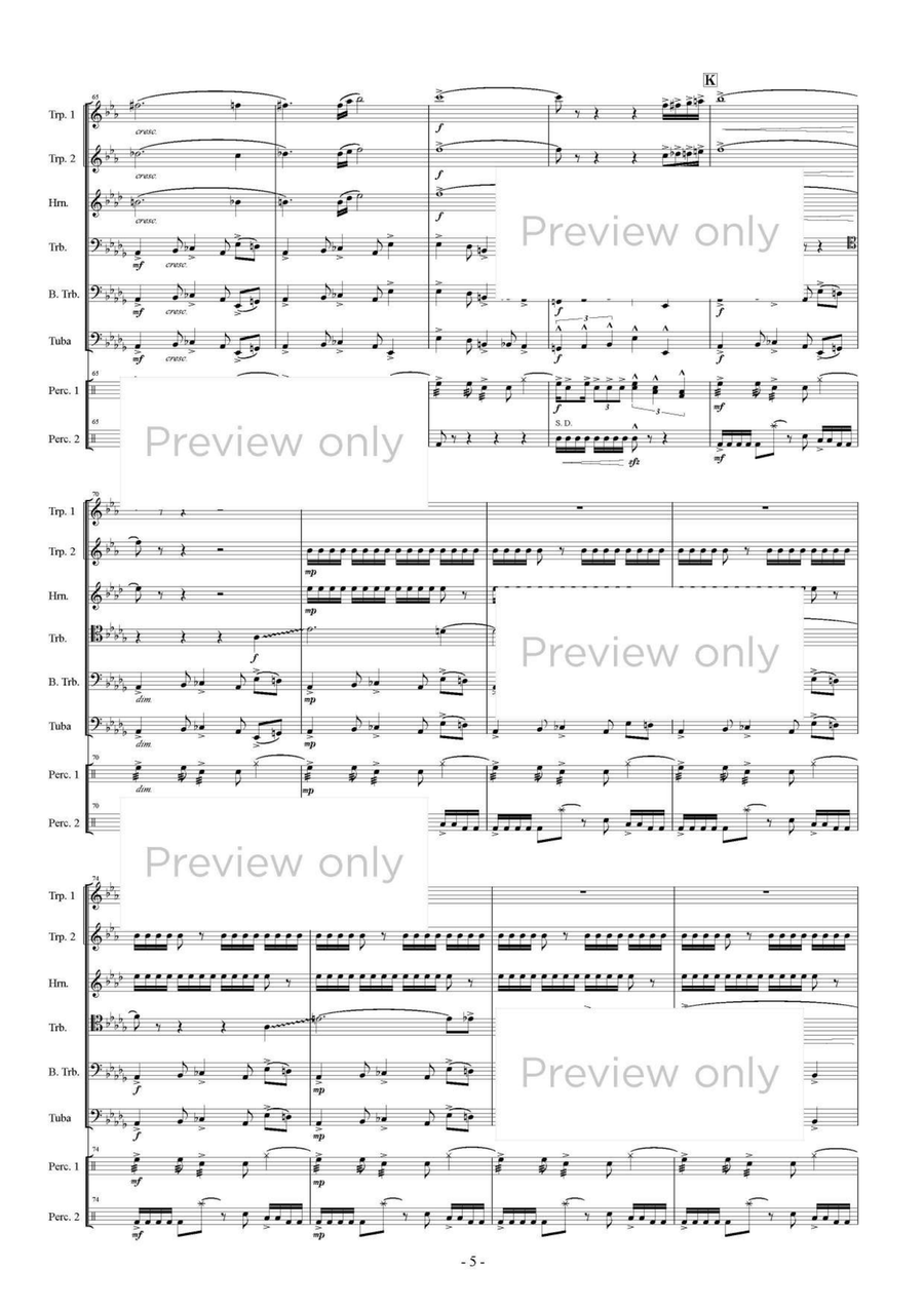 Danza Zelkova - Brass & Percussion Octet Chamber Music scores gallery preview page 6