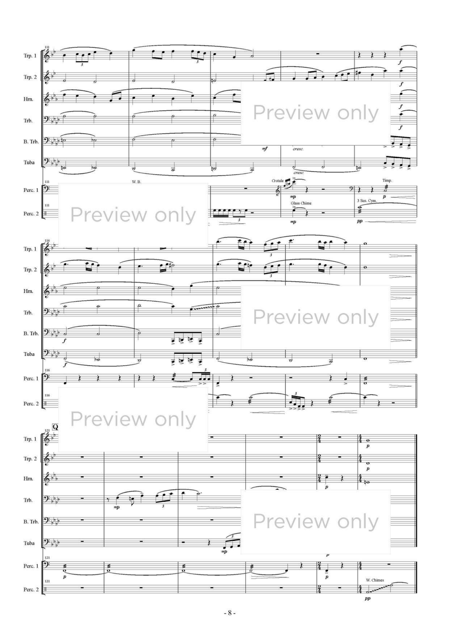 Danza Zelkova - Brass & Percussion Octet Chamber Music scores gallery preview page 9