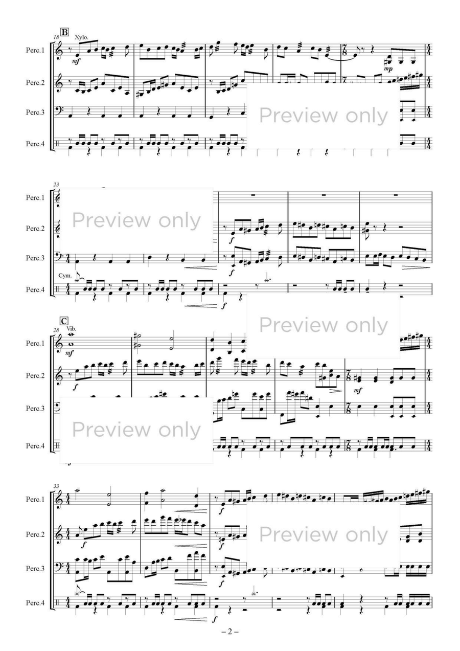 The Language of Flowers: Mvt. 3 - Percussion Quartet Glockenspiel scores gallery preview page 3