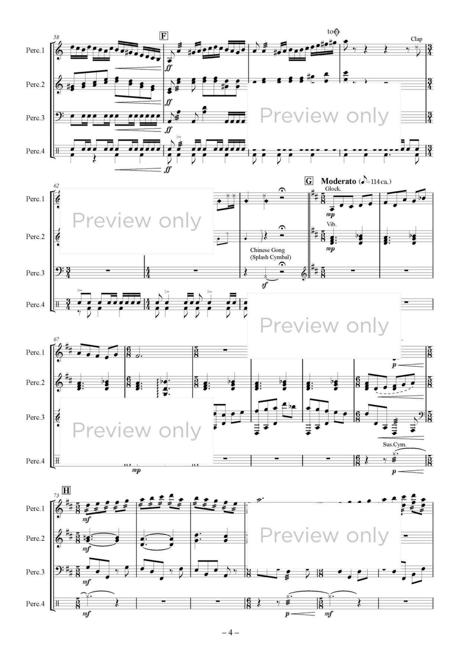 The Language of Flowers: Mvt. 3 - Percussion Quartet Glockenspiel scores gallery preview page 5