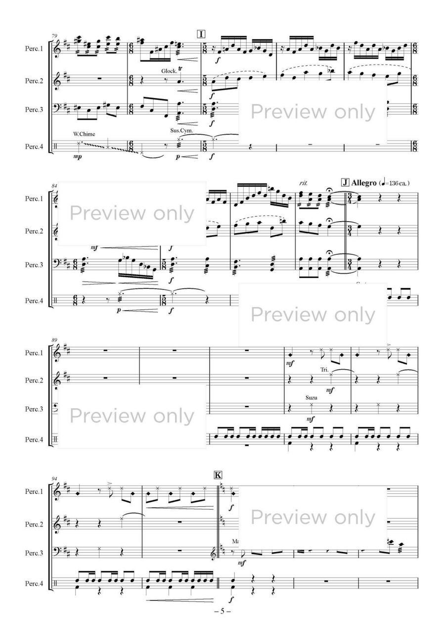 The Language of Flowers: Mvt. 3 - Percussion Quartet Glockenspiel scores gallery preview page 6