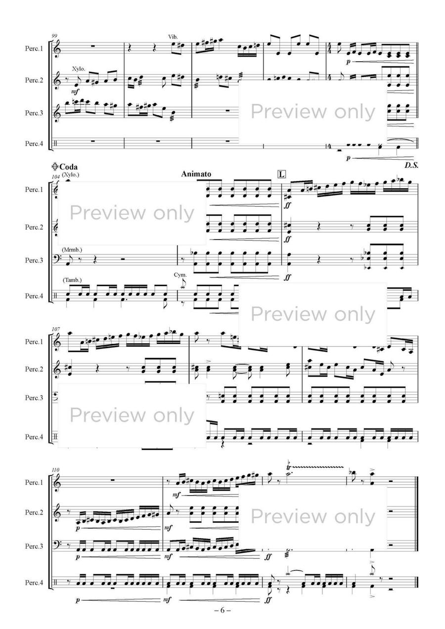 The Language of Flowers: Mvt. 3 - Percussion Quartet Glockenspiel scores gallery preview page 7