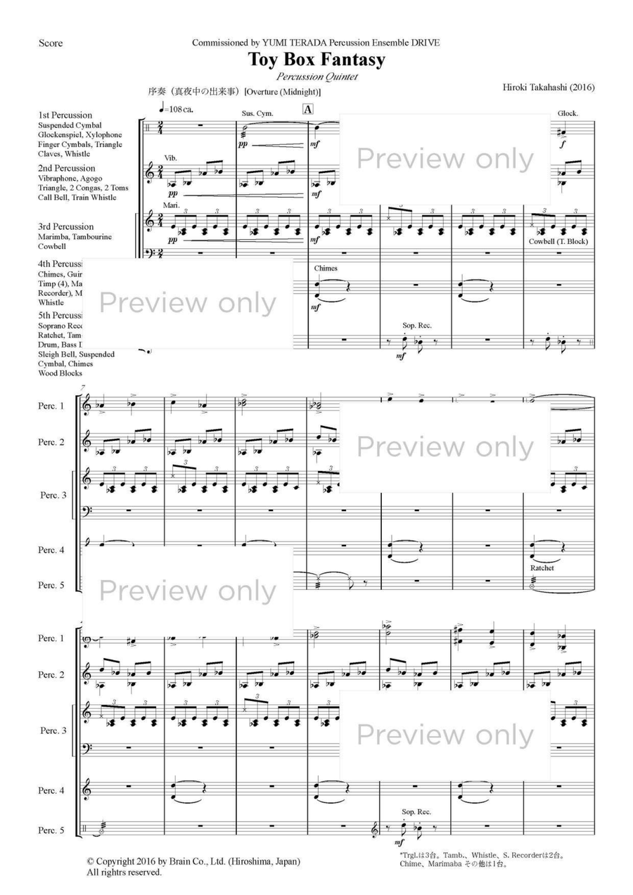 Toy Box Fantasy - Percussion Quintet Glockenspiel scores gallery preview page 2