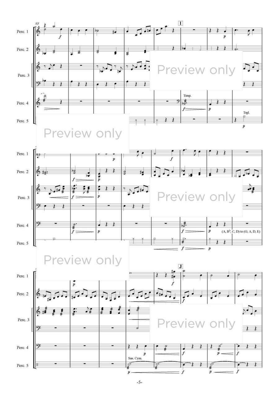 Toy Box Fantasy - Percussion Quintet Glockenspiel scores gallery preview page 6