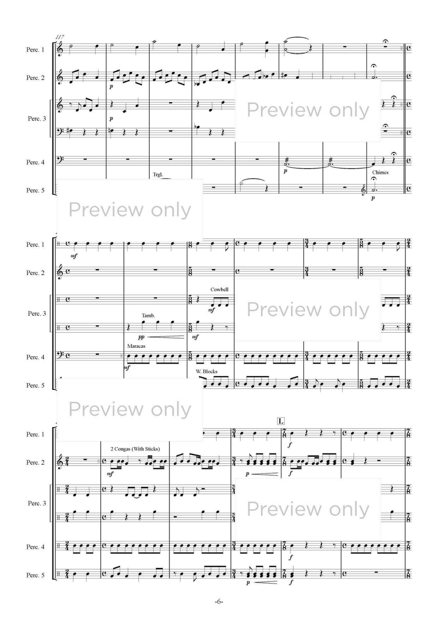 Toy Box Fantasy - Percussion Quintet Glockenspiel scores gallery preview page 7