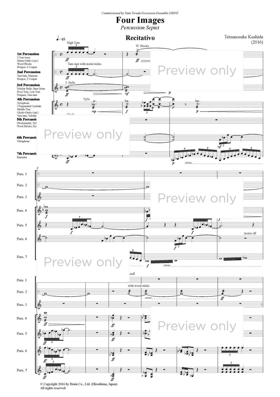 Four Images - Percussion Septet Chamber Music scores gallery preview page 2